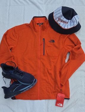 The North Face Skyline Full-Zip Jacket Zion Orange Heather/Navy NF0A47F5
